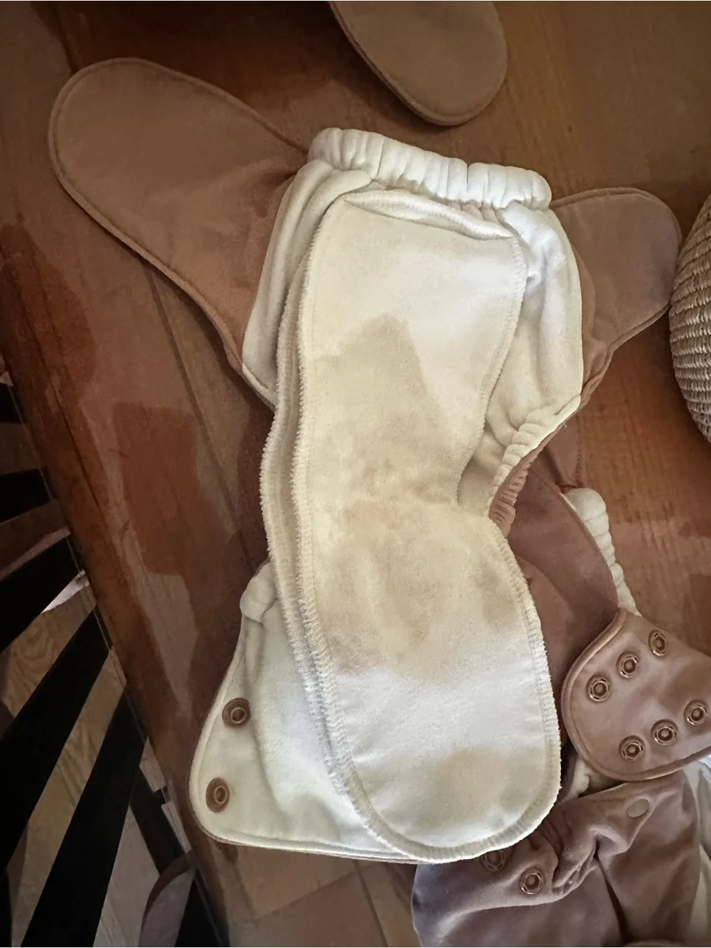 5 GroVia AIO Buttah Cloth Diapers in desert sand with Snap Fasteners